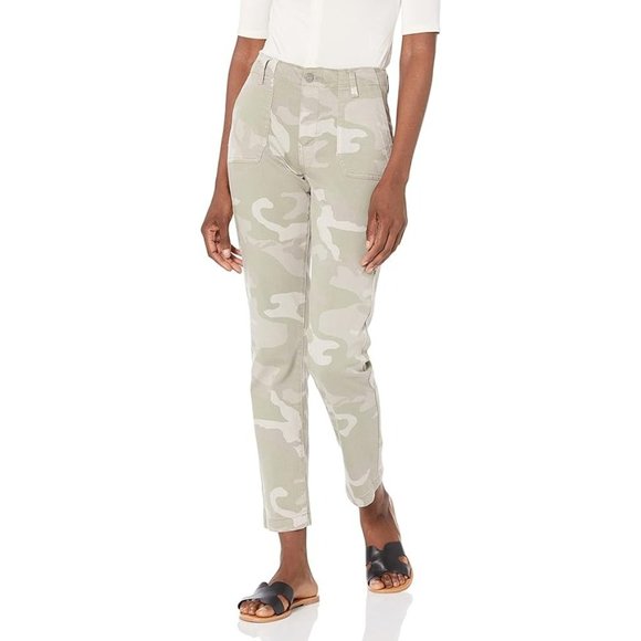 PAIGE Mayslie Straight Ankle Utility Pockets in Camo Pant - NWT - Size 27 - Picture 1 of 2